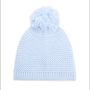 UGG Knit Wool Blend Pom Beanie in Soft Blue
